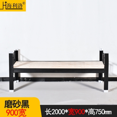 全型材单人铁床-0.9米黑色