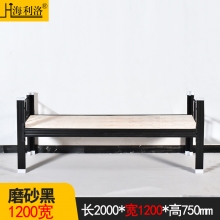 全型材单人铁床-1.2米黑色